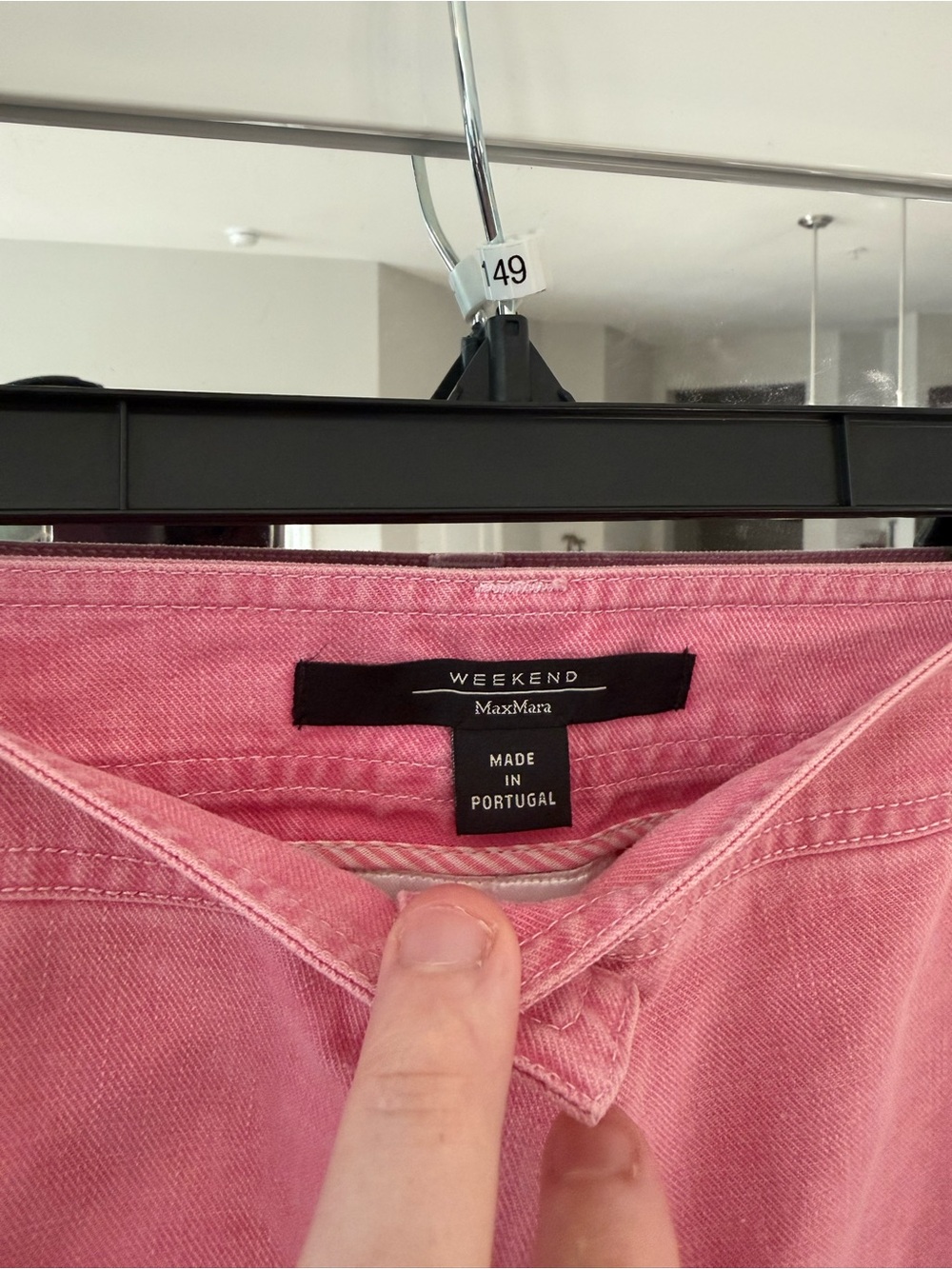 Weekend Max Mara Women’s Pink Cotton Straight Leg Pants Size 12 NWT - Picture 5 of 8